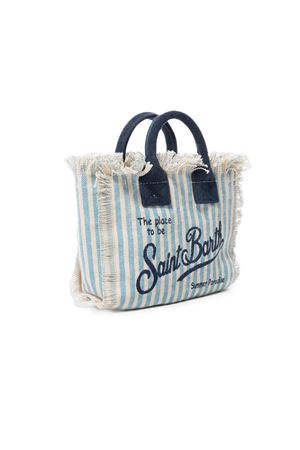 Borsa a mano Vanity in canvas di cotone celeste SAINT BARTH KIDS | VAMI00103449L